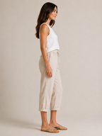 Tirza - Dames Culotte Met Elastische Taille En Wijde Pijpen