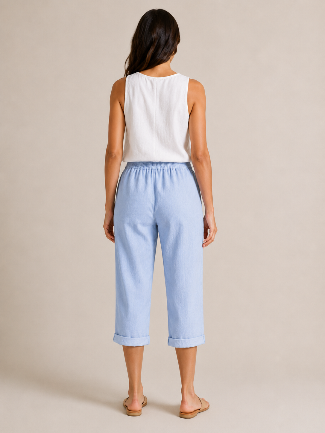 Tirza - Dames Culotte Met Elastische Taille En Wijde Pijpen