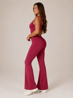 Kessia - Flared Sport Jumpsuit Met Open Rug