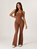 Kessia - Flared Sport Jumpsuit Met Open Rug