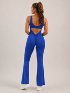 Kessia - Flared Sport Jumpsuit Met Open Rug
