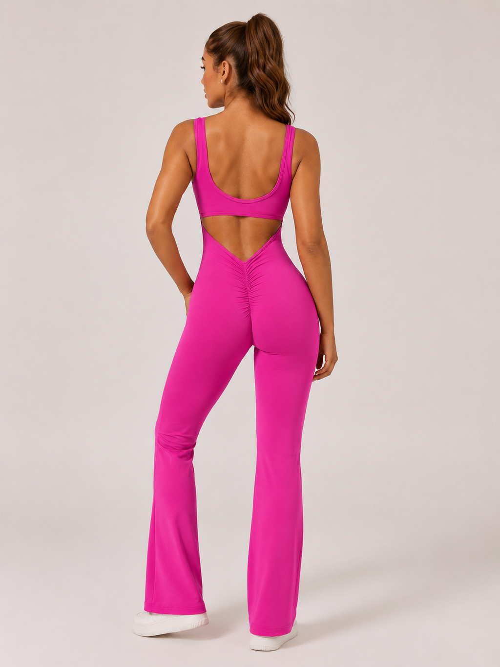 Kessia - Flared Sport Jumpsuit Met Open Rug