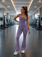 Kessia - Flared Sport Jumpsuit Met Open Rug