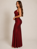Kyana - Stretch Maxi-jurk Met Fijne Schouderbandjes