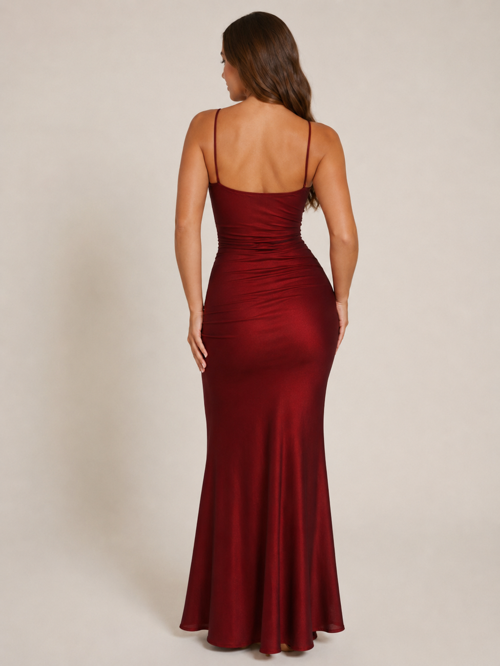 Kyana - Stretch Maxi-jurk Met Fijne Schouderbandjes