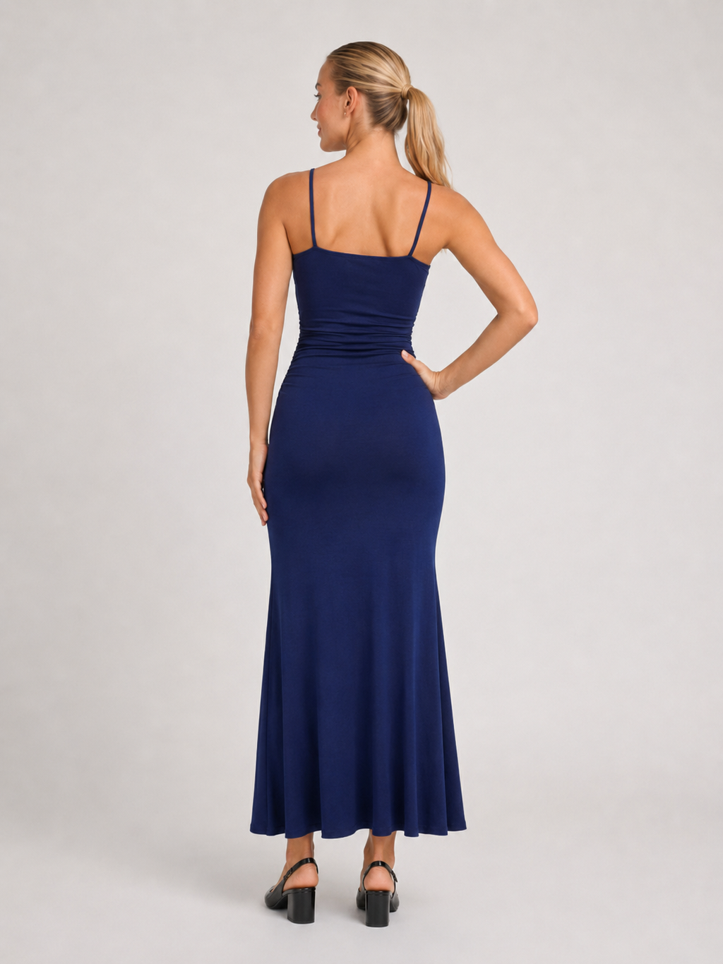 Kyana - Stretch Maxi-jurk Met Fijne Schouderbandjes