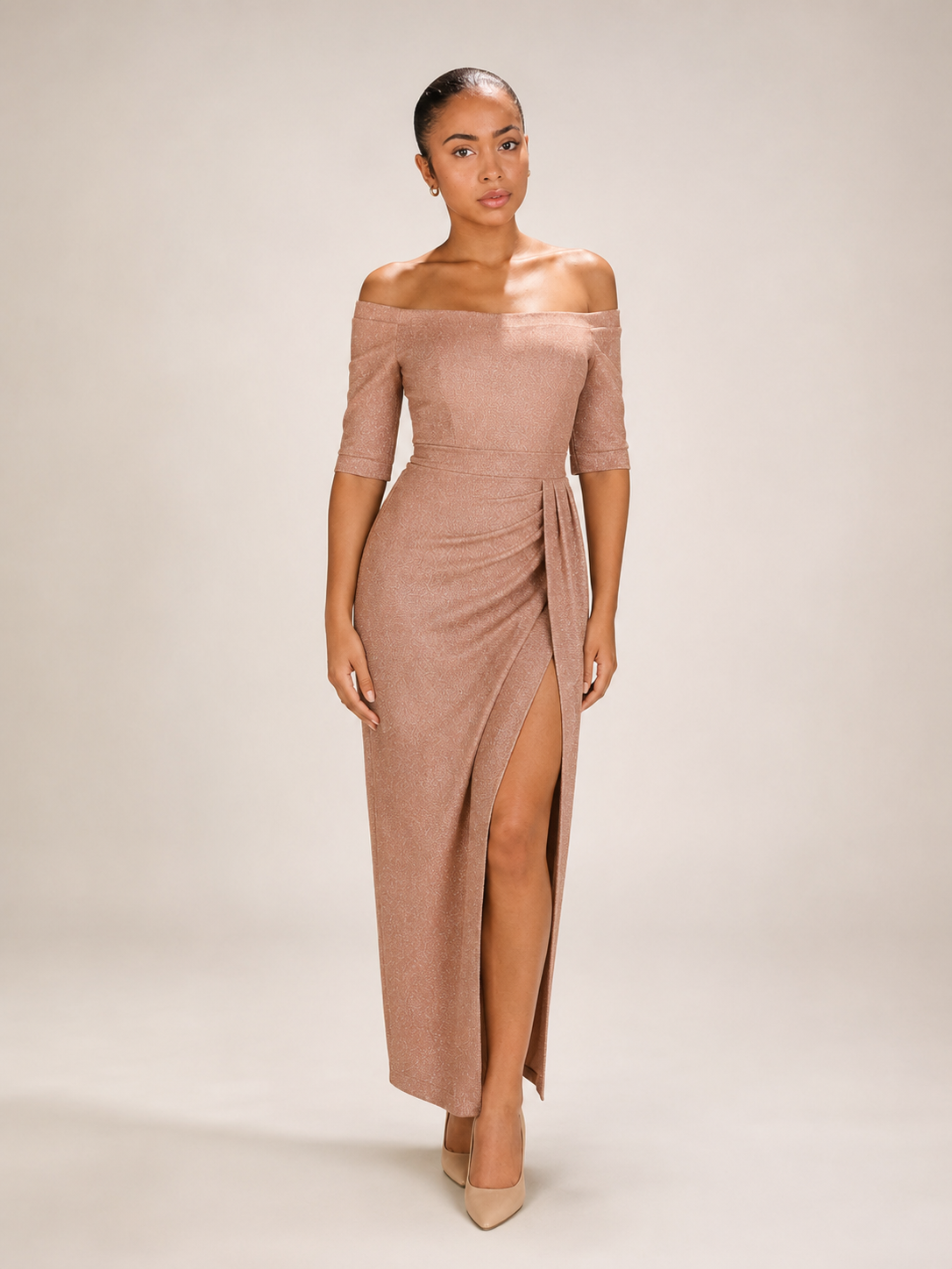 Karina - Strapless Midi-jurk Met Hoge Split