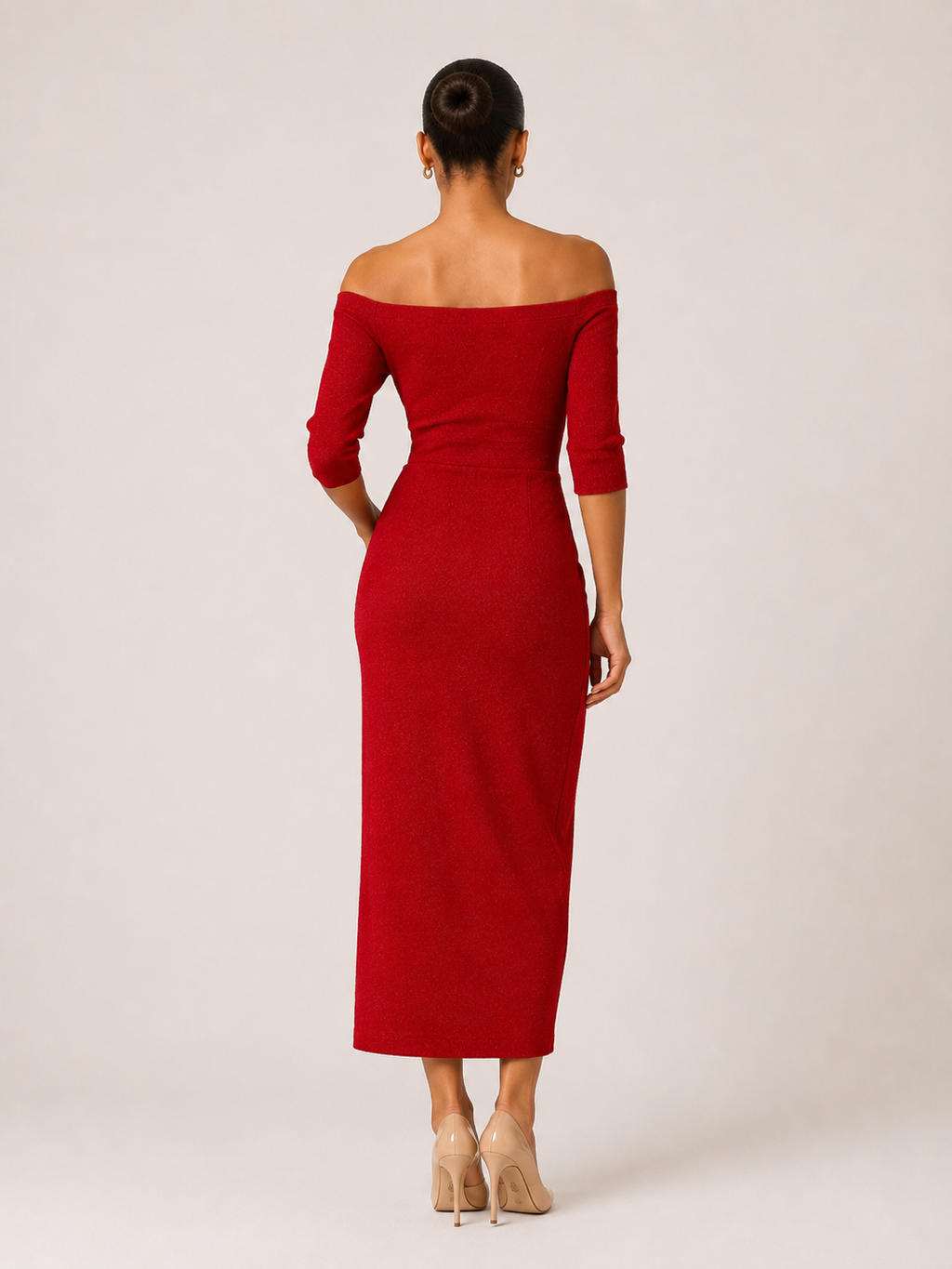 Karina - Strapless Midi-jurk Met Hoge Split
