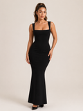 Kalina - Stretch Maxi-jurk met Brede Schouderbanden