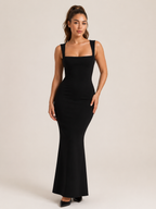 Kalina - Stretch Maxi-jurk Met Brede Schouderbanden
