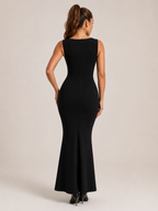 Kalina - Stretch Maxi-jurk Met Brede Schouderbanden