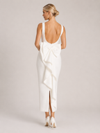 Kendra - Witte Maxi-jurk Met Open Rug