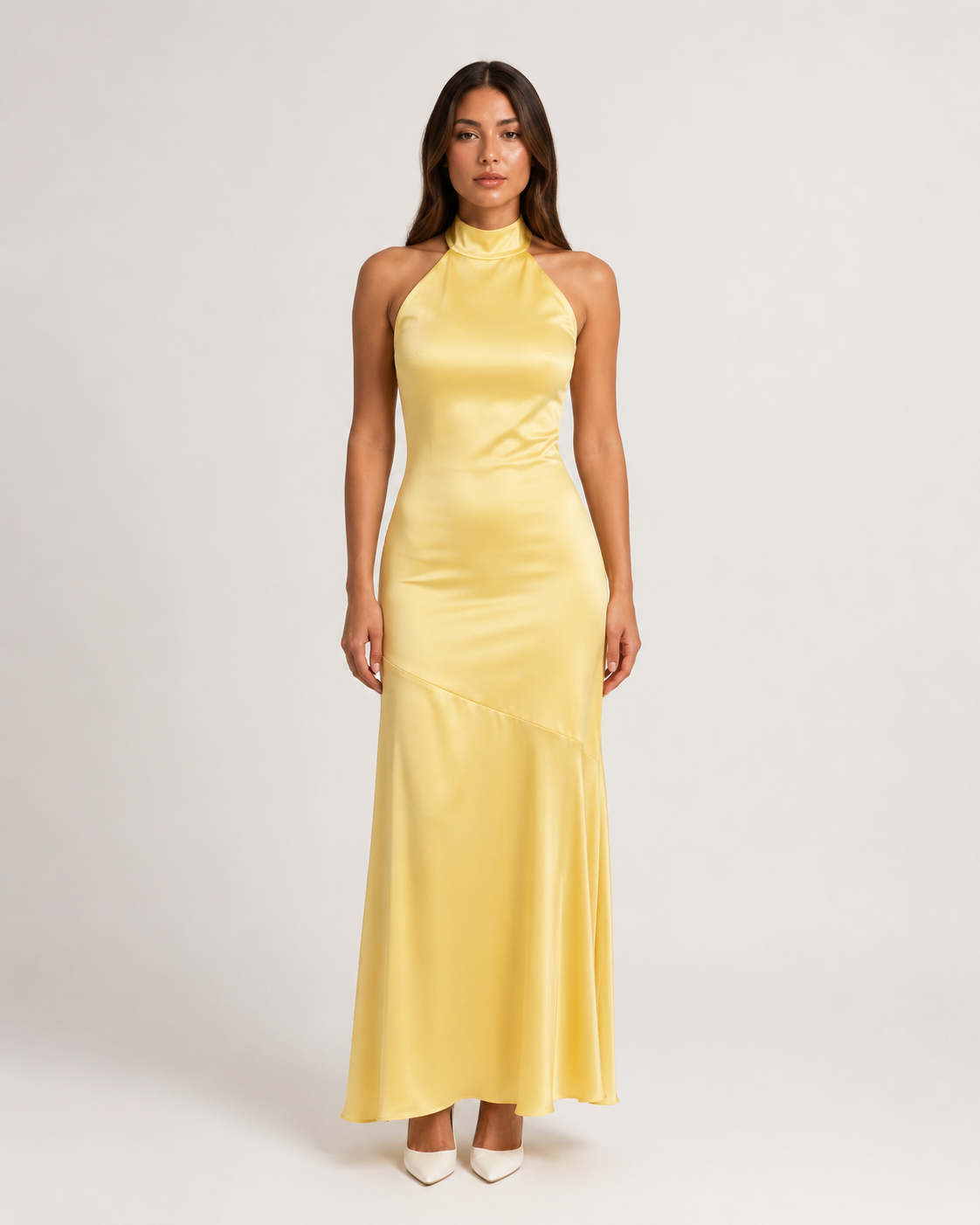 Kaia - Halter Maxi-jurk Met Open Rug