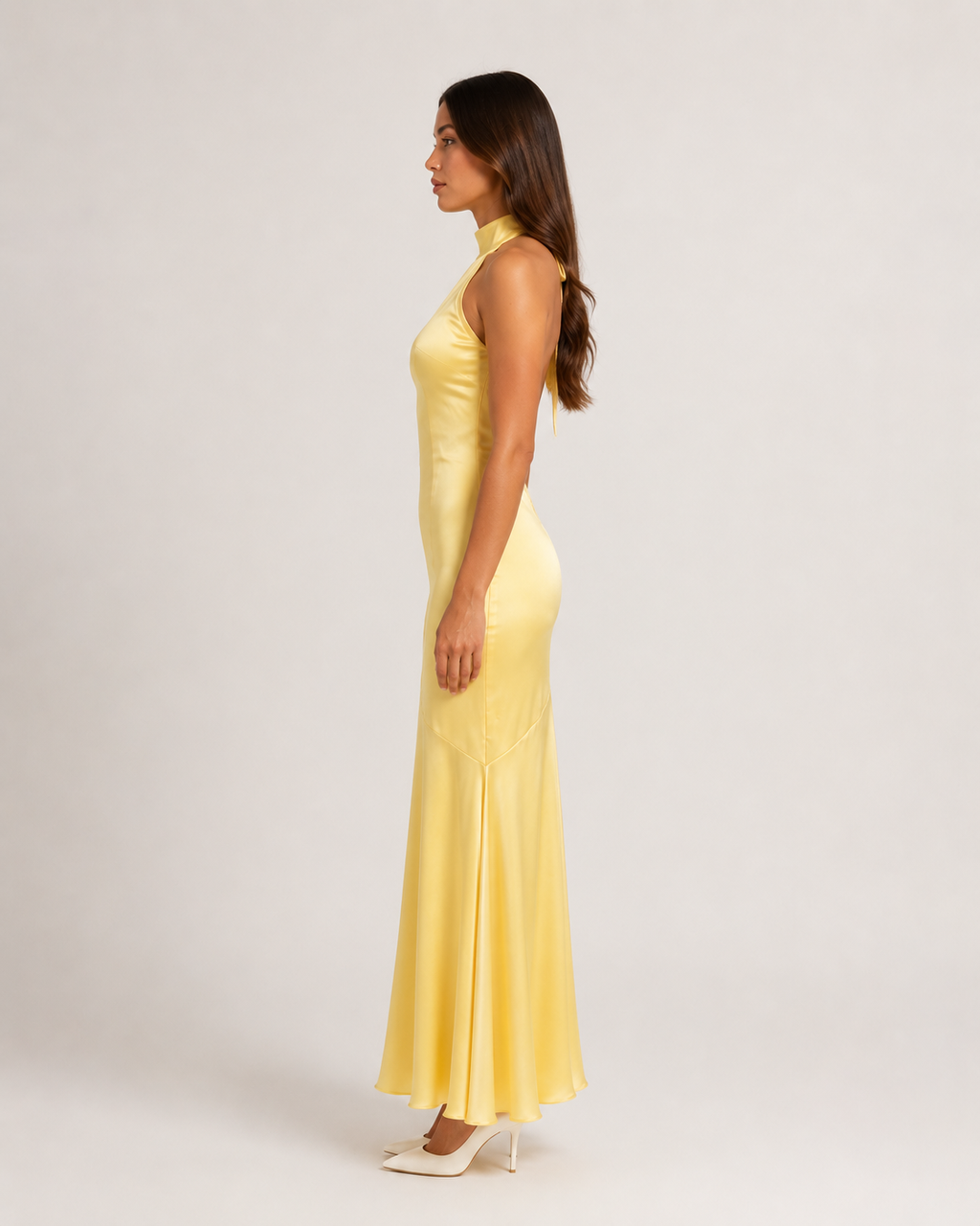 Kaia - Halter Maxi-jurk Met Open Rug