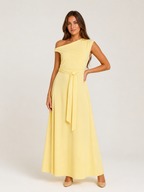 Kassia - Maxi-jurk Met Tailleaccent En Asymmetrisch Ontwerp