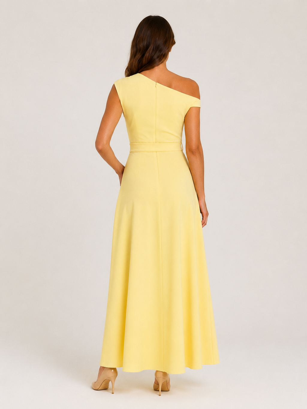 Kassia - Maxi-jurk Met Tailleaccent En Asymmetrisch Ontwerp
