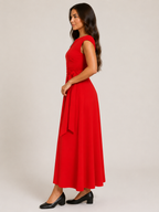 Kassia - Maxi-jurk Met Tailleaccent En Asymmetrisch Ontwerp