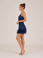 Giavetta - Mini-jurk Met Veren