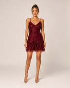 Giavetta - Mini-jurk Met Veren