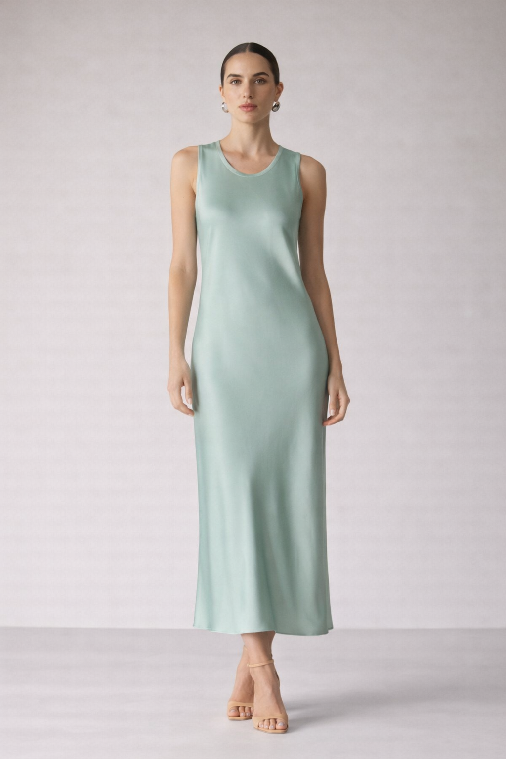 Fien Dames Jurk – Maxi Jurk Met Satijnglans