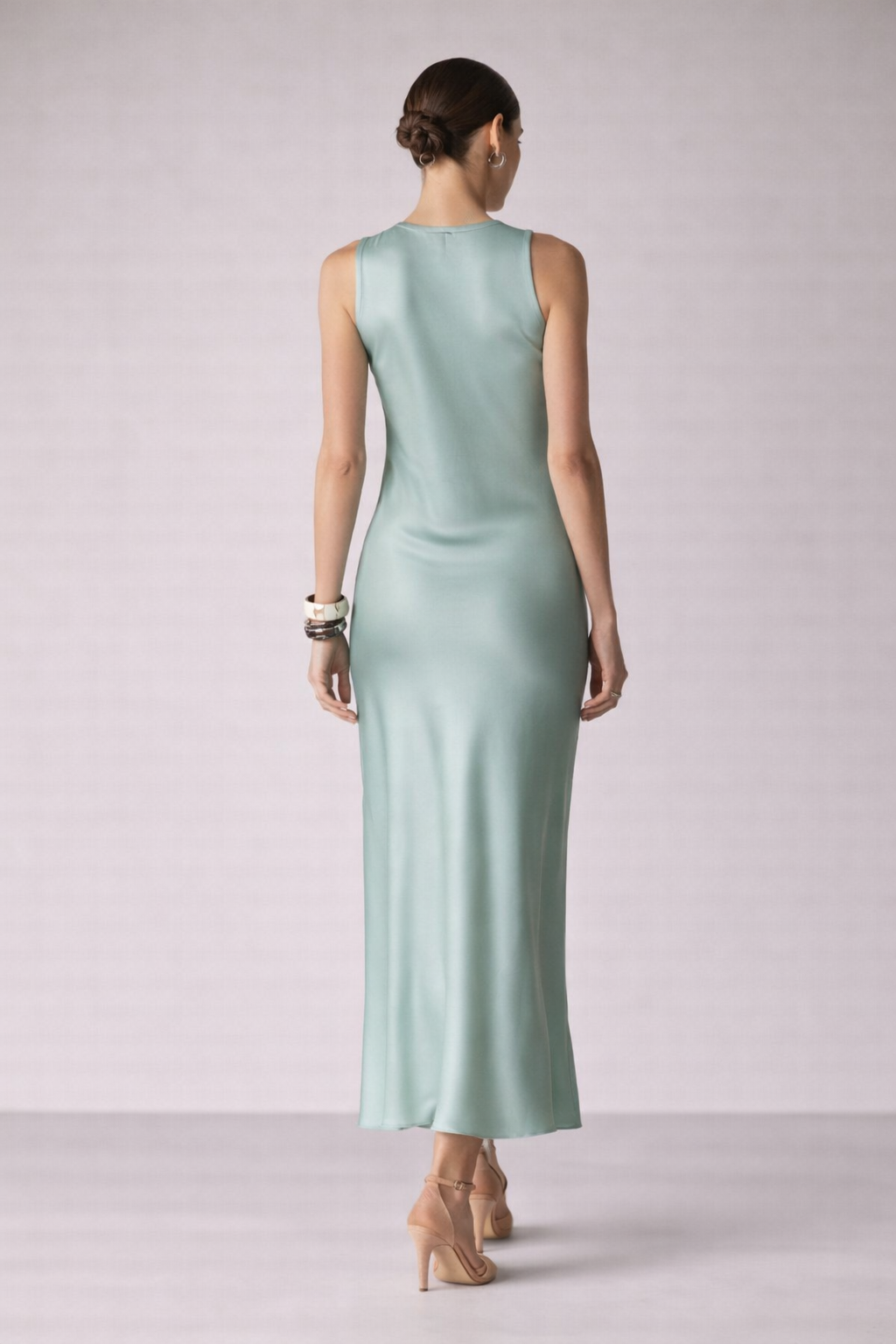 Fien Dames Jurk – Maxi Jurk Met Satijnglans