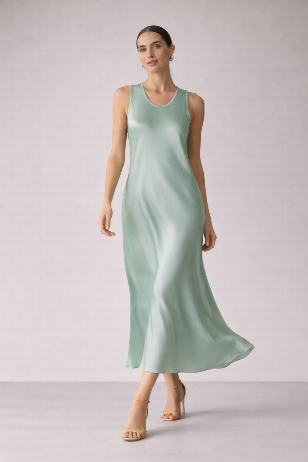 Fien Dames Jurk – Maxi Jurk Met Satijnglans