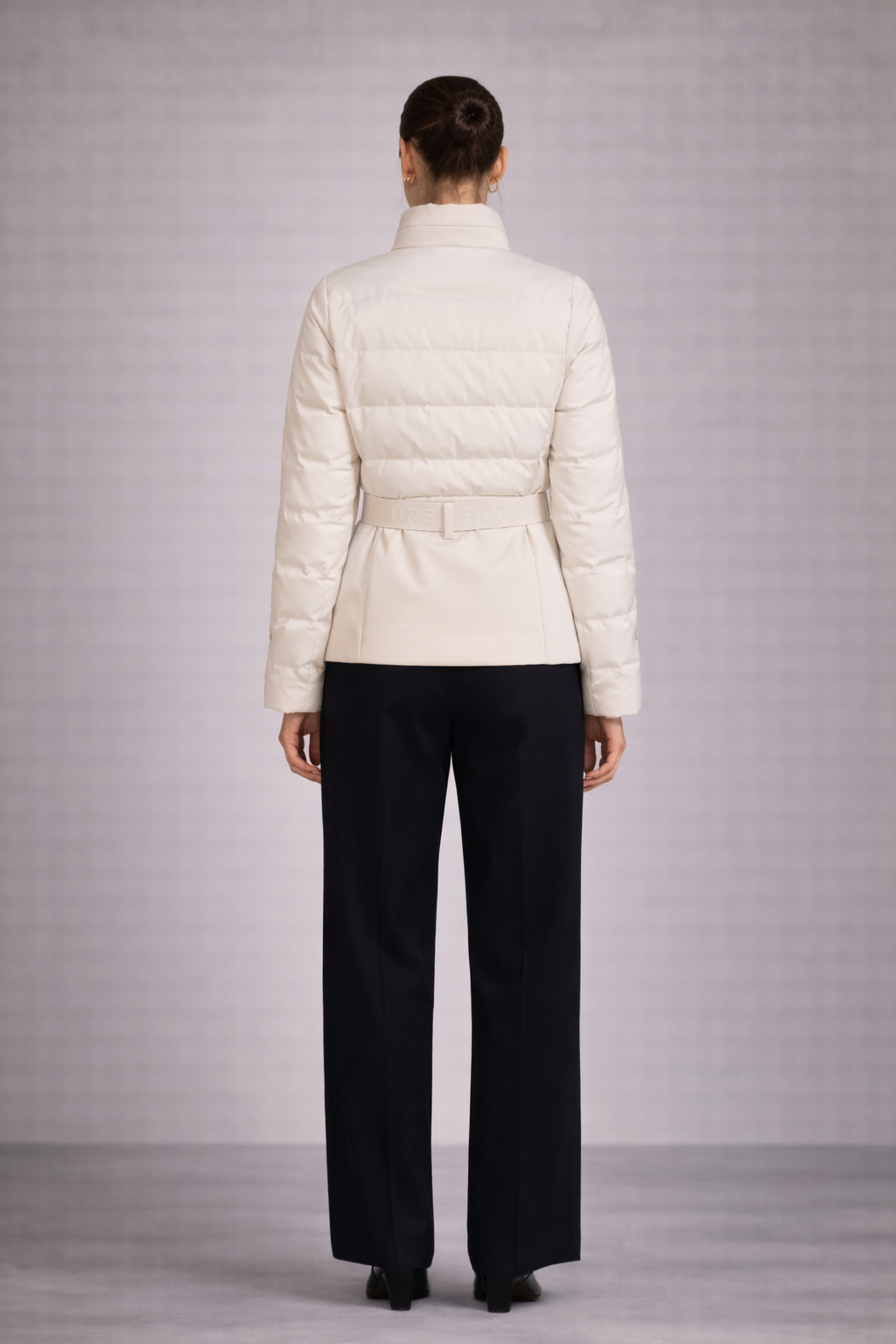 Isa Dames Gewatteerde Jas – Heuplengte Jas Met Mouwzak