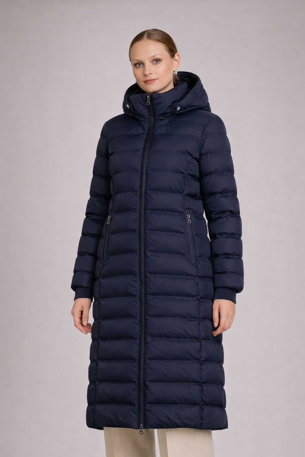 Julie Dames Gewatteerde Jas – Lange Gewatteerde Jas