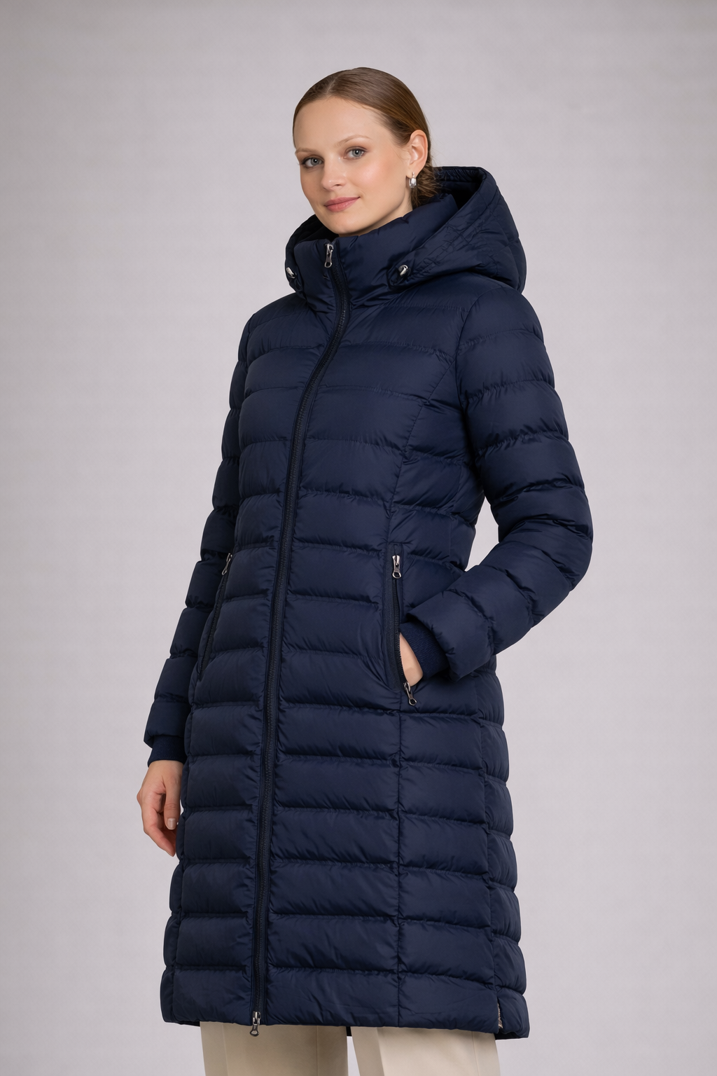 Julie Dames Gewatteerde Jas – Lange Gewatteerde Jas