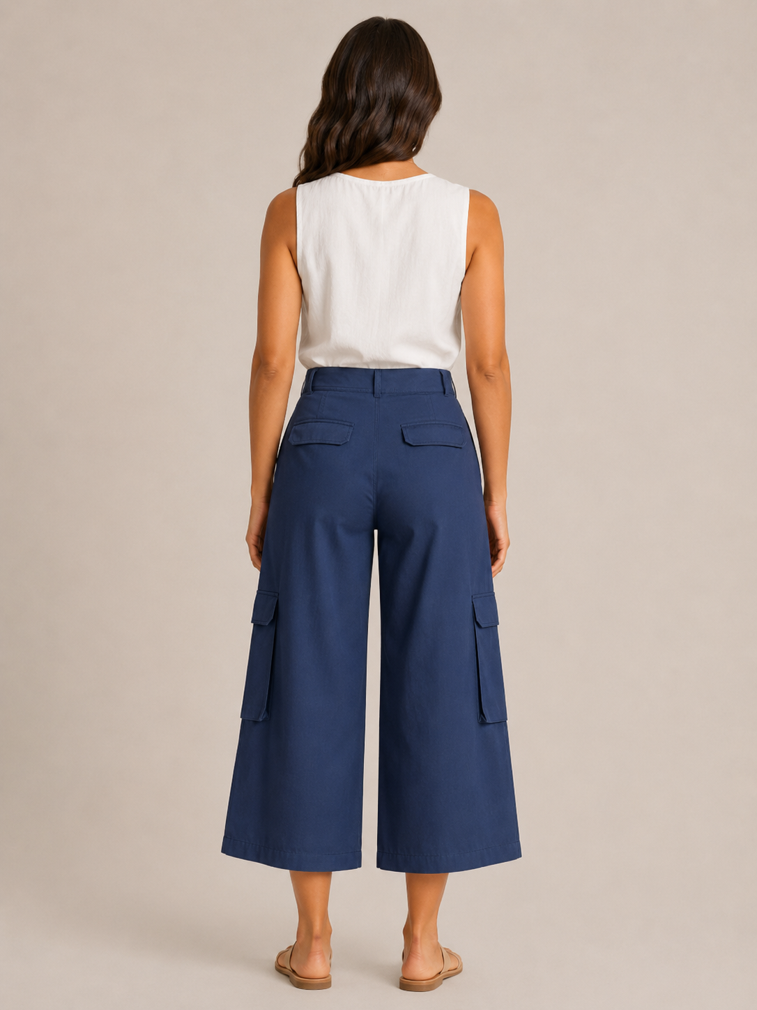 Trinette - Dames Cargo-Culotte Met Klepzakken En 7/8-Lengte