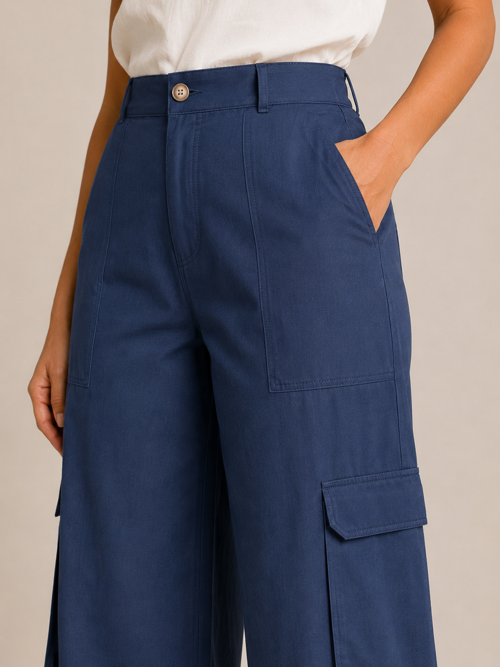 Trinette - Dames Cargo-Culotte Met Klepzakken En 7/8-Lengte