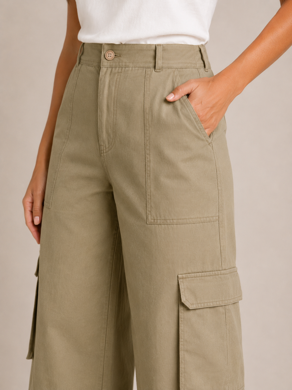 Trinette - Dames Cargo-Culotte Met Klepzakken En 7/8-Lengte