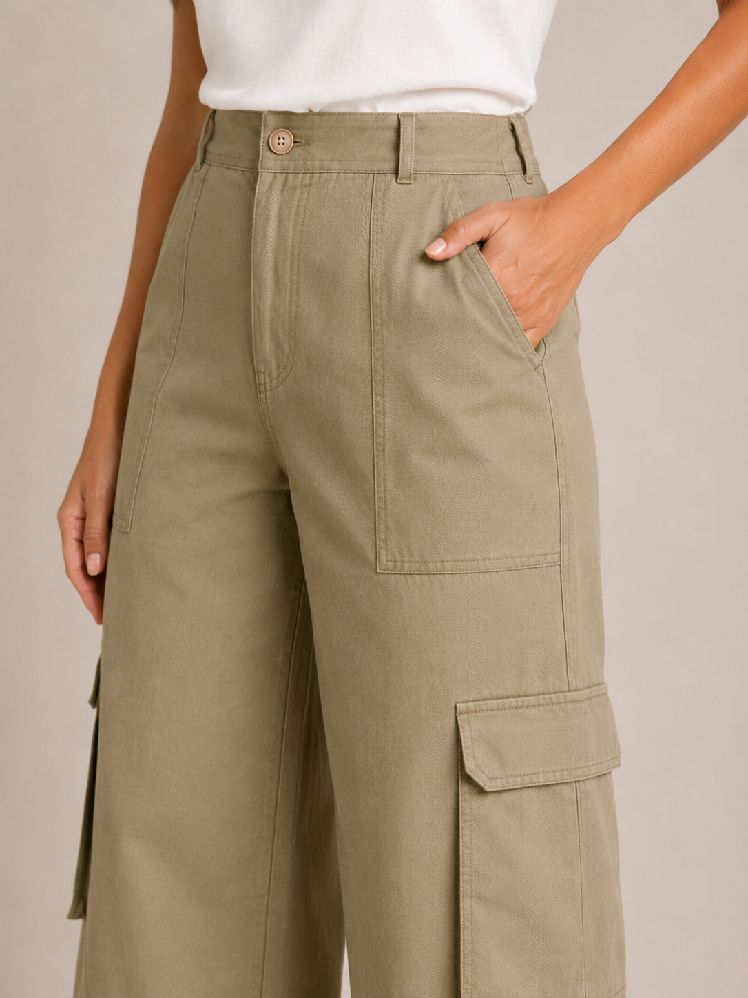 Trinette - Dames Cargo-Culotte Met Klepzakken En 7/8-Lengte