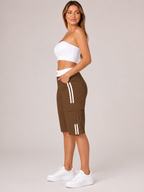 Tanique - Dames Cargobermudashort Met Contrasterende Tailleband En Klepzakken