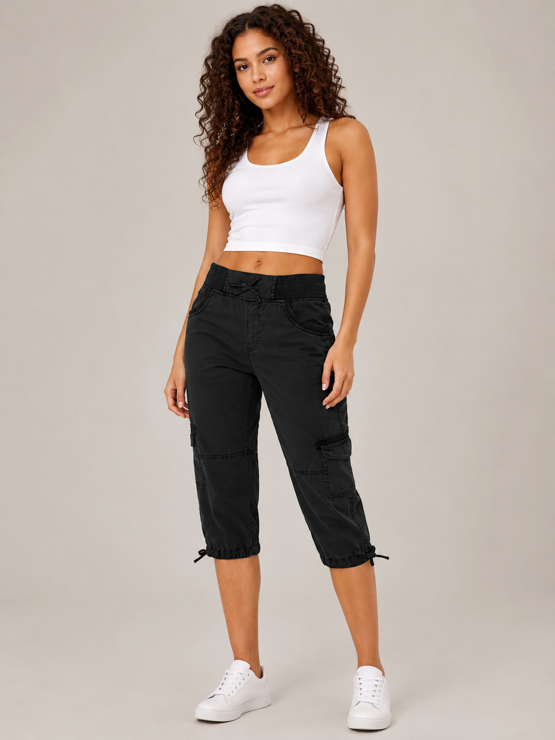Teodora - Dames A-line Loose Wide-leg Adjustable Pants