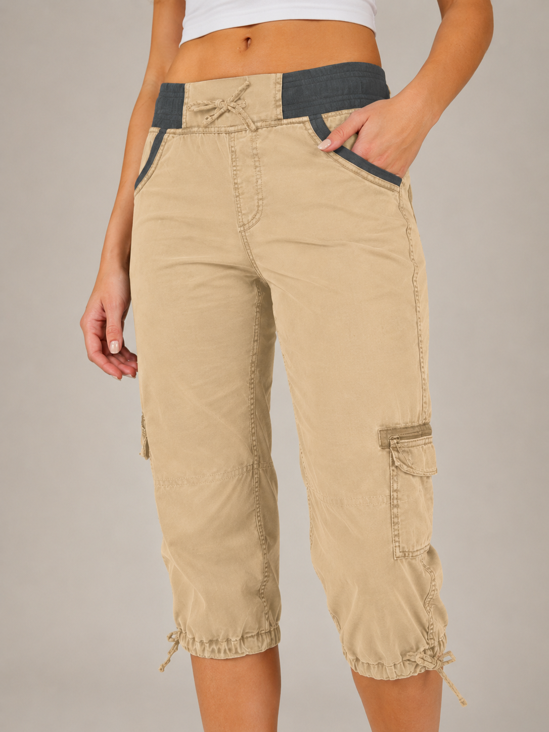 Teodora - Dames A-line Loose Wide-leg Adjustable Pants
