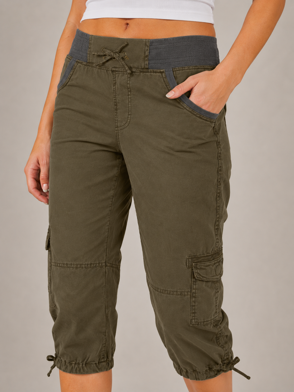 Teodora - Dames A-line Loose Wide-leg Adjustable Pants