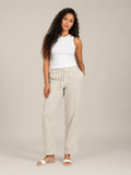 Tolvana - Dames Broek Met Elastische Taille En Trekkoord