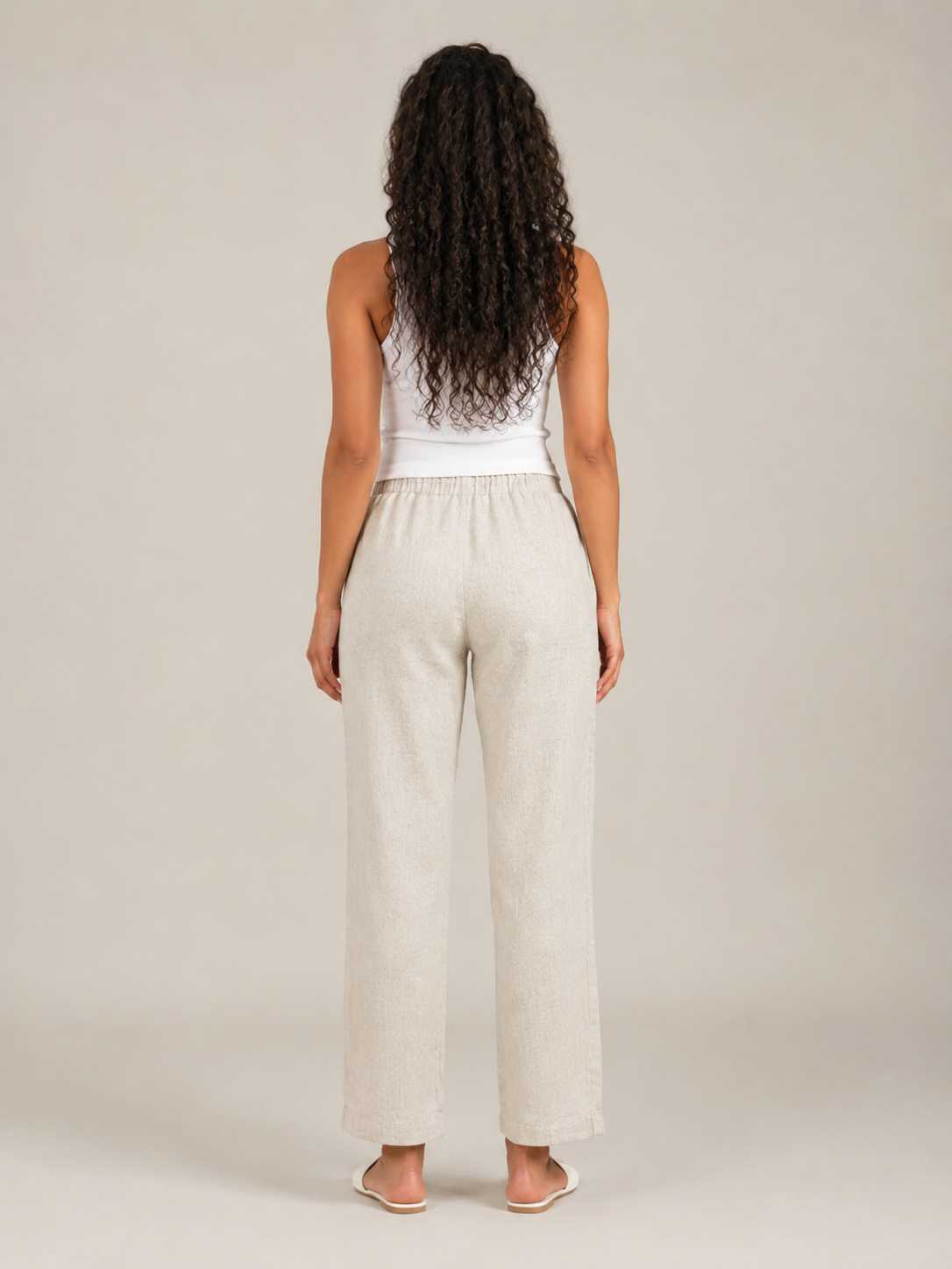Tolvana - Dames Broek Met Elastische Taille En Trekkoord