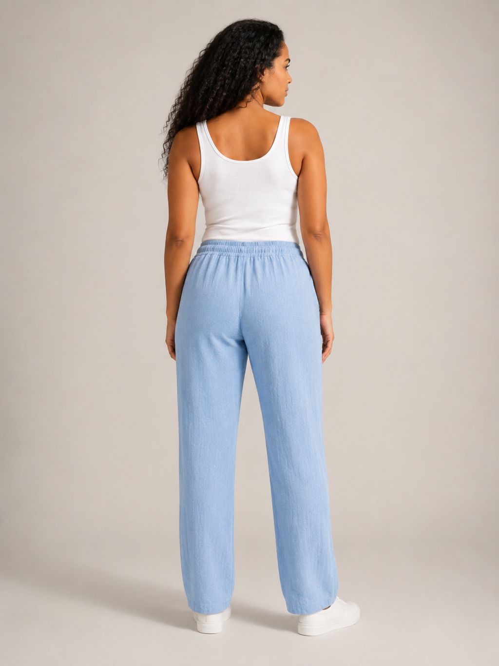 Tolvana - Dames Broek Met Elastische Taille En Trekkoord