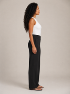 Thalora - Dames Broek Met Hoge Taille En Rechte Pijpen
