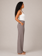 Thalora - Dames Broek Met Hoge Taille En Rechte Pijpen