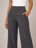 Thalora - Dames Broek Met Hoge Taille En Rechte Pijpen