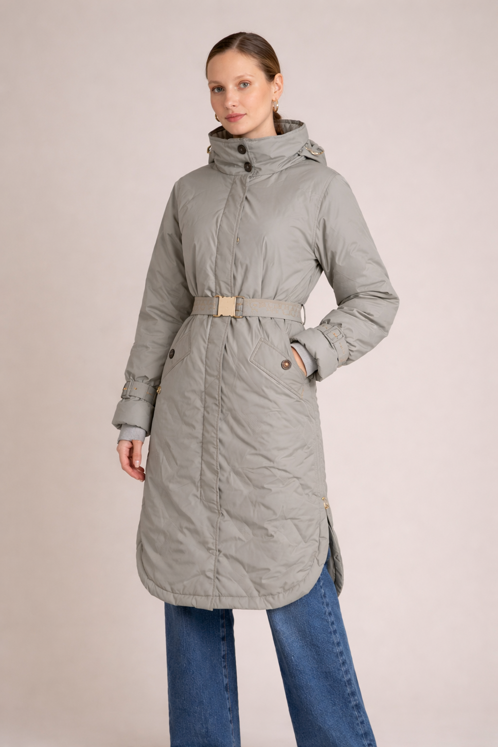 Noor Dames Gewatteerde Jas – Lange Gewatteerde Jas