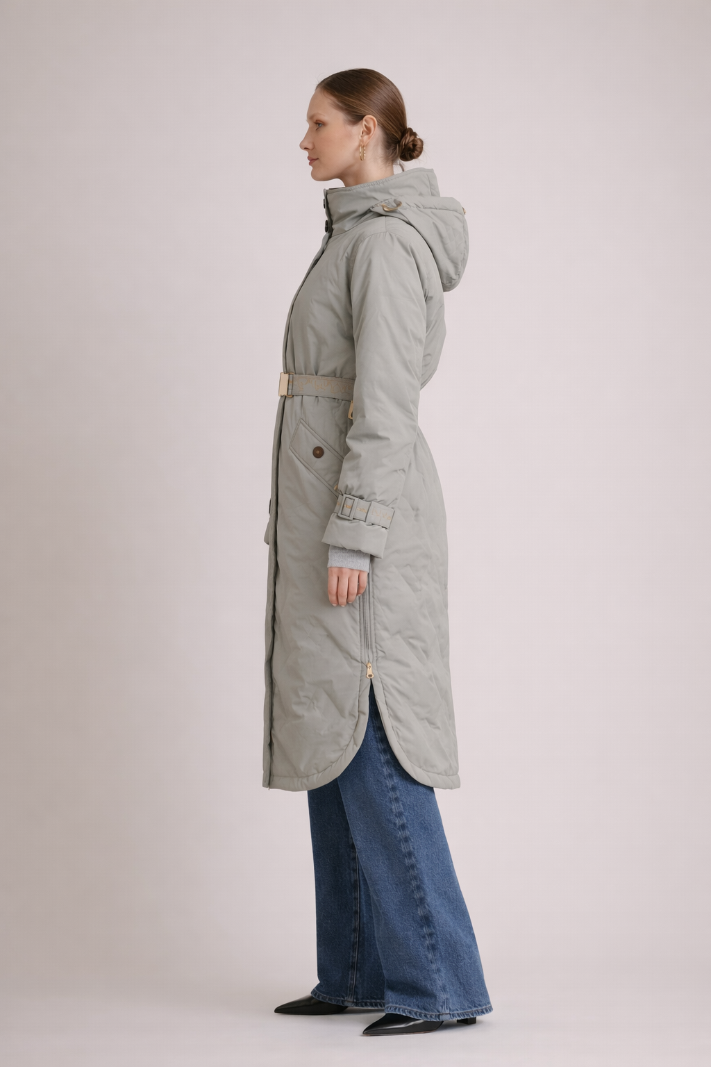 Noor Dames Gewatteerde Jas – Lange Gewatteerde Jas