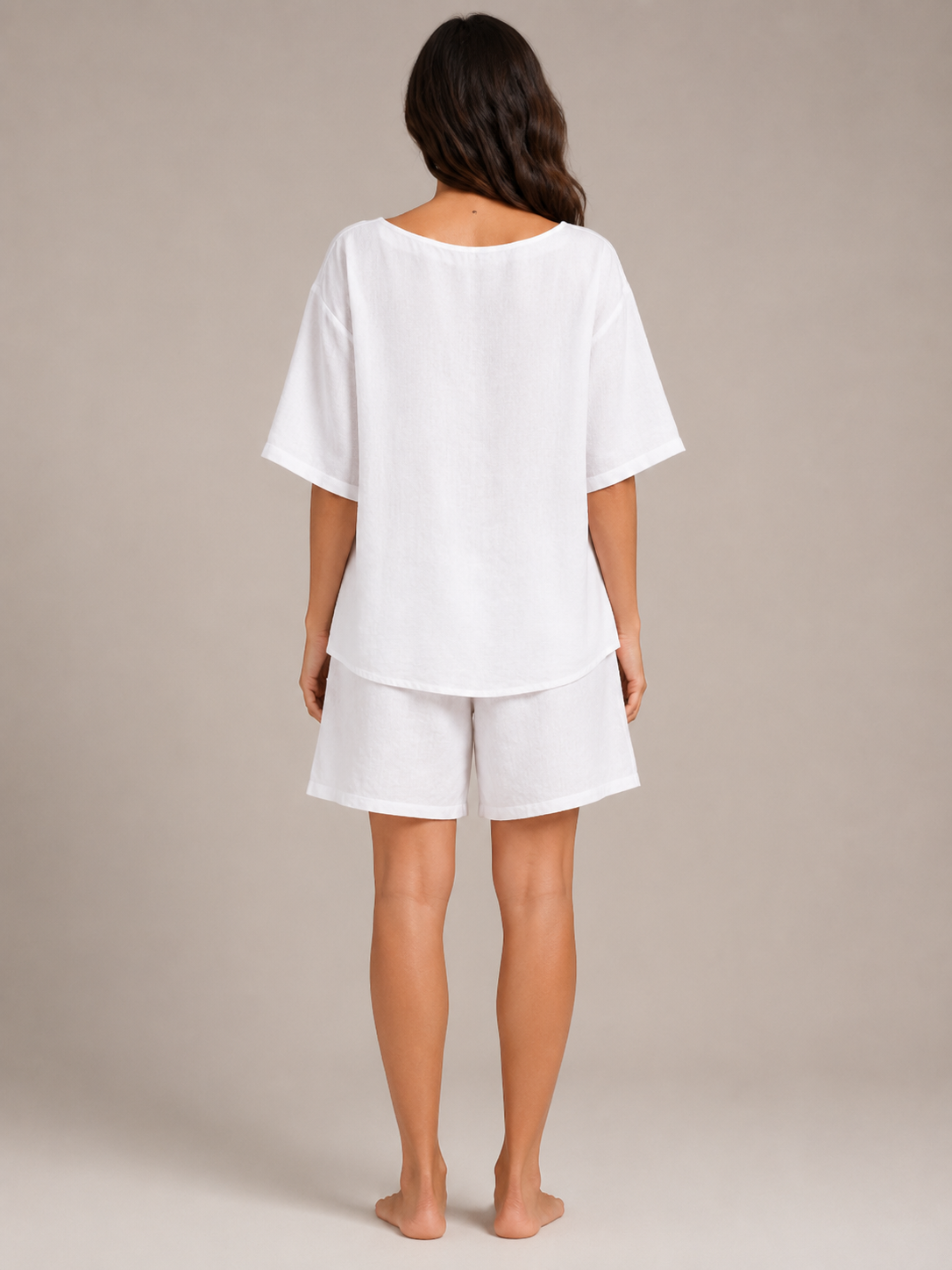 Umina - Dames Tweedelige Set Met Driekwartmouwen En High-Waist Short