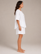 Umina - Dames Tweedelige Set Met Driekwartmouwen En High-Waist Short