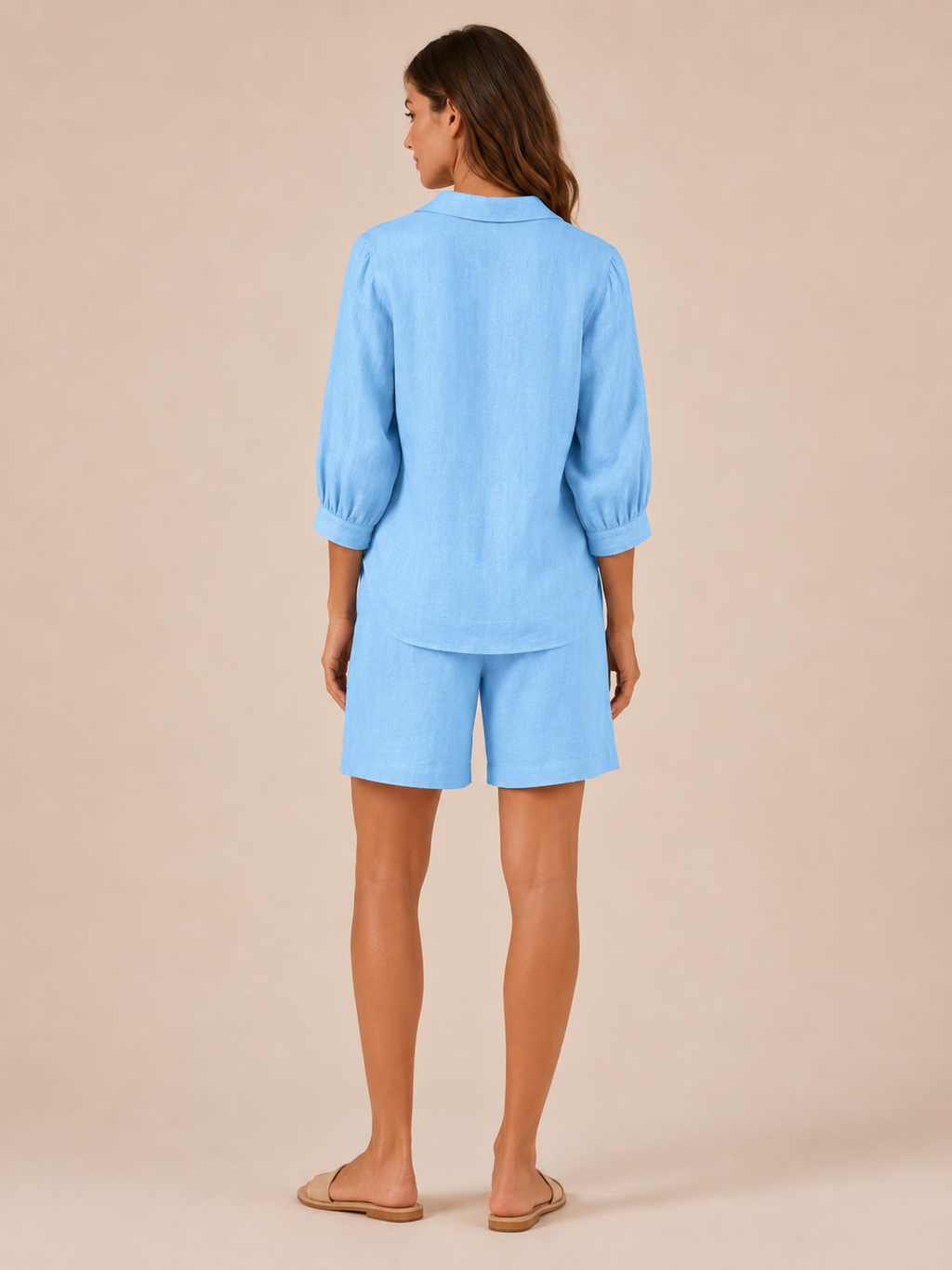 Ustina - Dames Tweedelige Set Met Ceintuur En Bermudashort