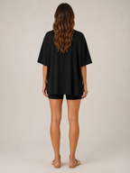 Uxia - Dames Tweedelige Set Met V-Halstop En Wijde Short