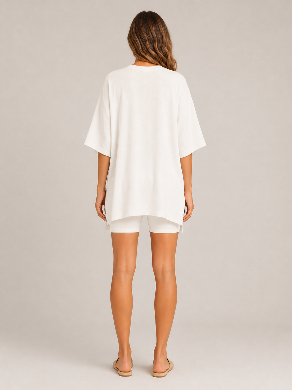 Uxia - Dames Tweedelige Set Met V-Halstop En Wijde Short